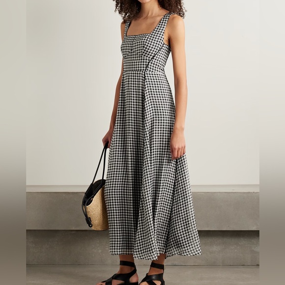 La Ligne Talitha Gingham Midi Dress - NWT - Picture 1 of 11